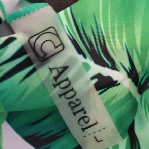 NWT Cupsay Swim Tropical Leaf Print Racerback Bikini Top - Picture 7 of 7